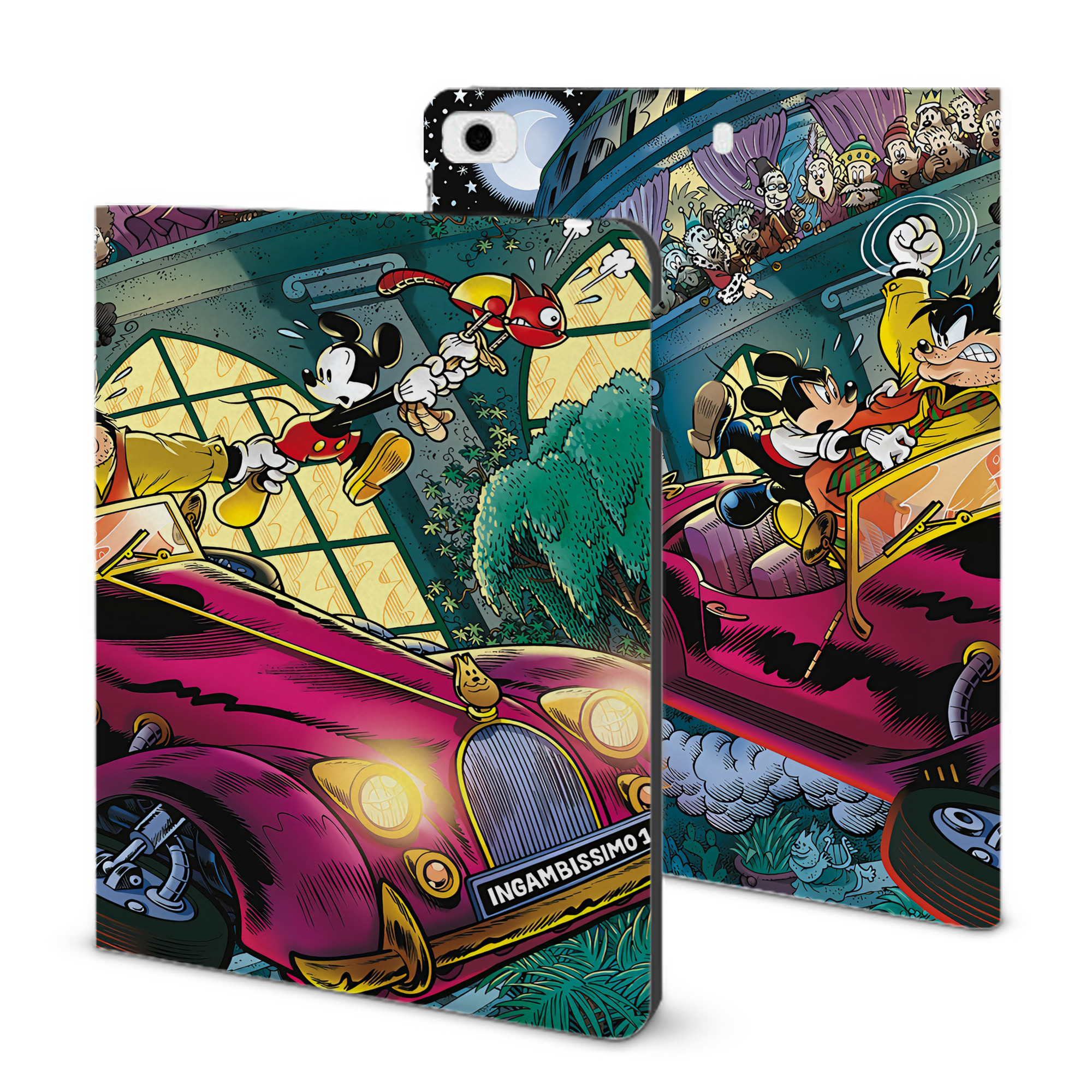 （画像用） ミッキーマウス Mickey Mouse IPad ケース ブック型 PUレザー TPU 耐衝撃 軽量 薄型 ペン収納なし 全面保護 IPad 各モデル対応